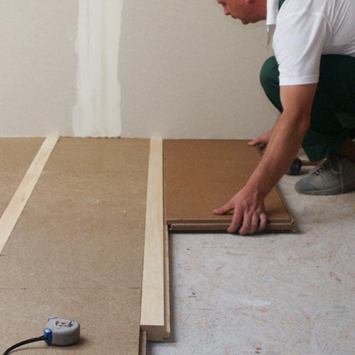 Pannelli isolanti in fibra di legno FiberTherm Floor installazione pavimento