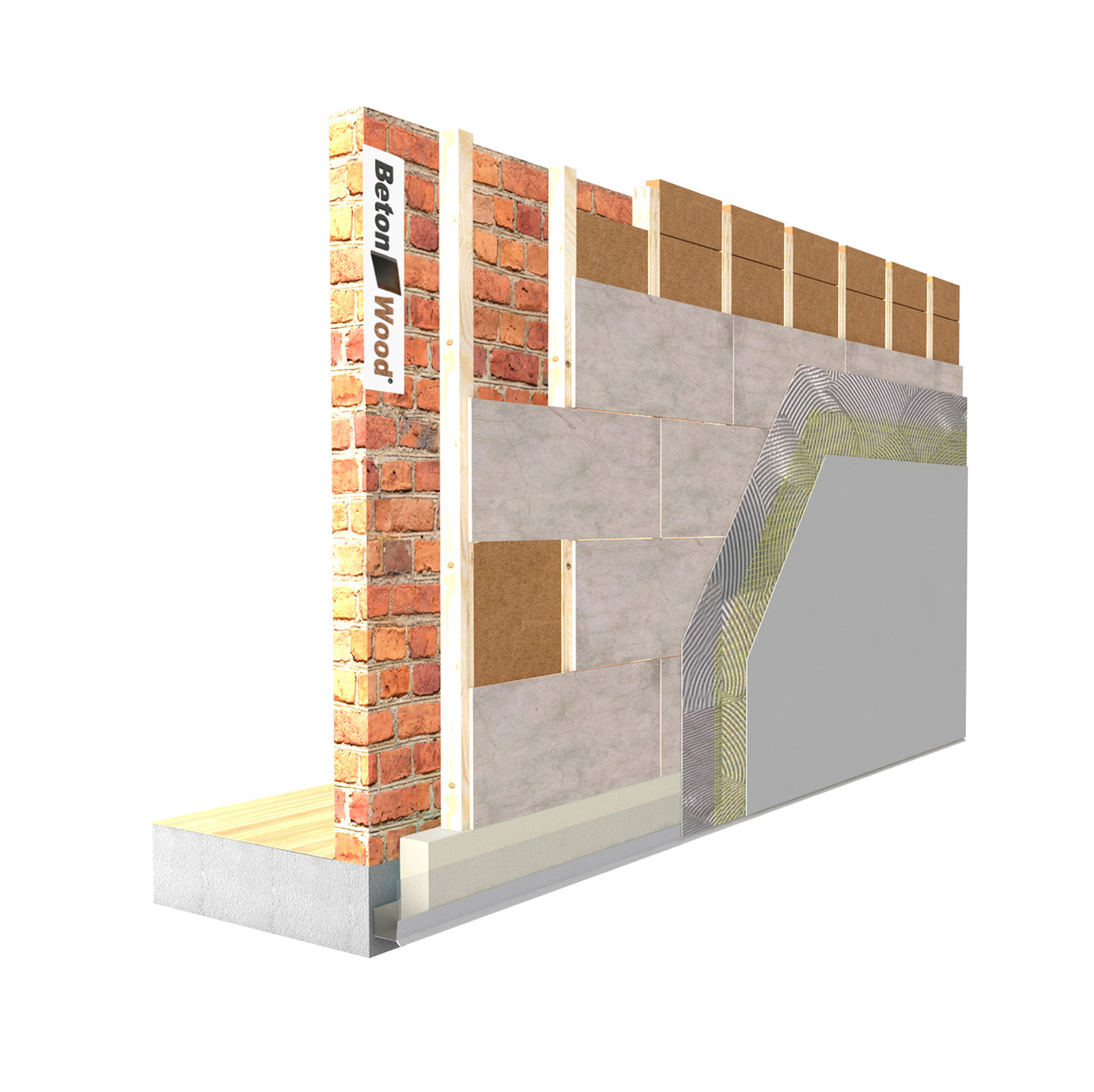 Isolamento a parete esterna in fibra di legno Therm su muratura